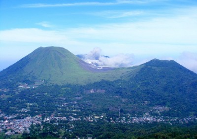 Mt. Lokon erupting