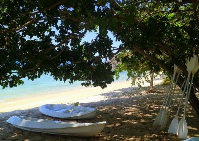 Canoes on beach