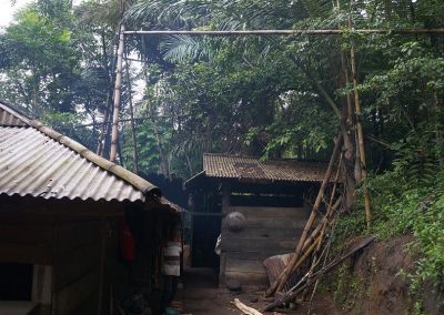 Traditional distillation pipes made of bamboo