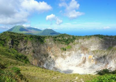 Mahawu crater with Mt. Lokon on the background